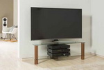 Load image into Gallery viewer, Century TV Stand Walnut (Black Glass)
