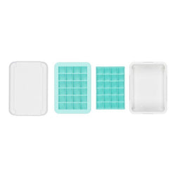 Oxo Covered Silicone Ice Cube Tray makes 48 small cubes, BPA-free, dishwasher safe, flexible with odor-proof cover - Keans