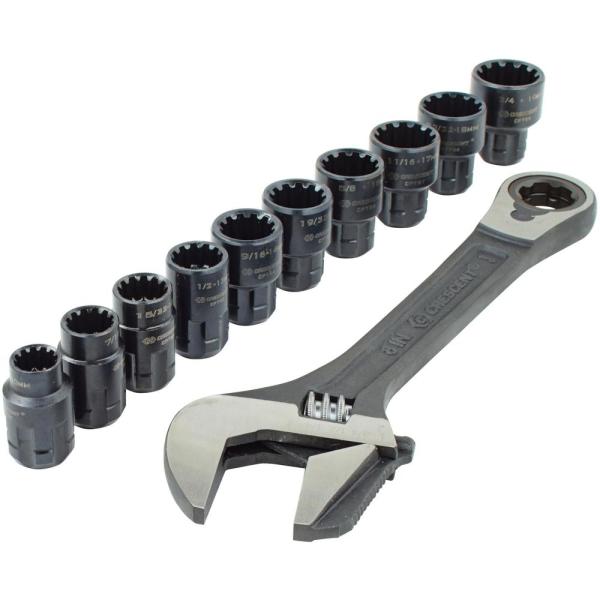 Wrench CPTAW8 3/8 in. Drive Pass-Thru Adjustable Wrench Set (11-Piece)