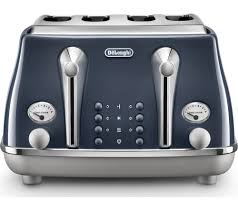Delonghi Icona Capitals 4 Slice Blue Toaster with Retro Design - Available at Keans Claremorris