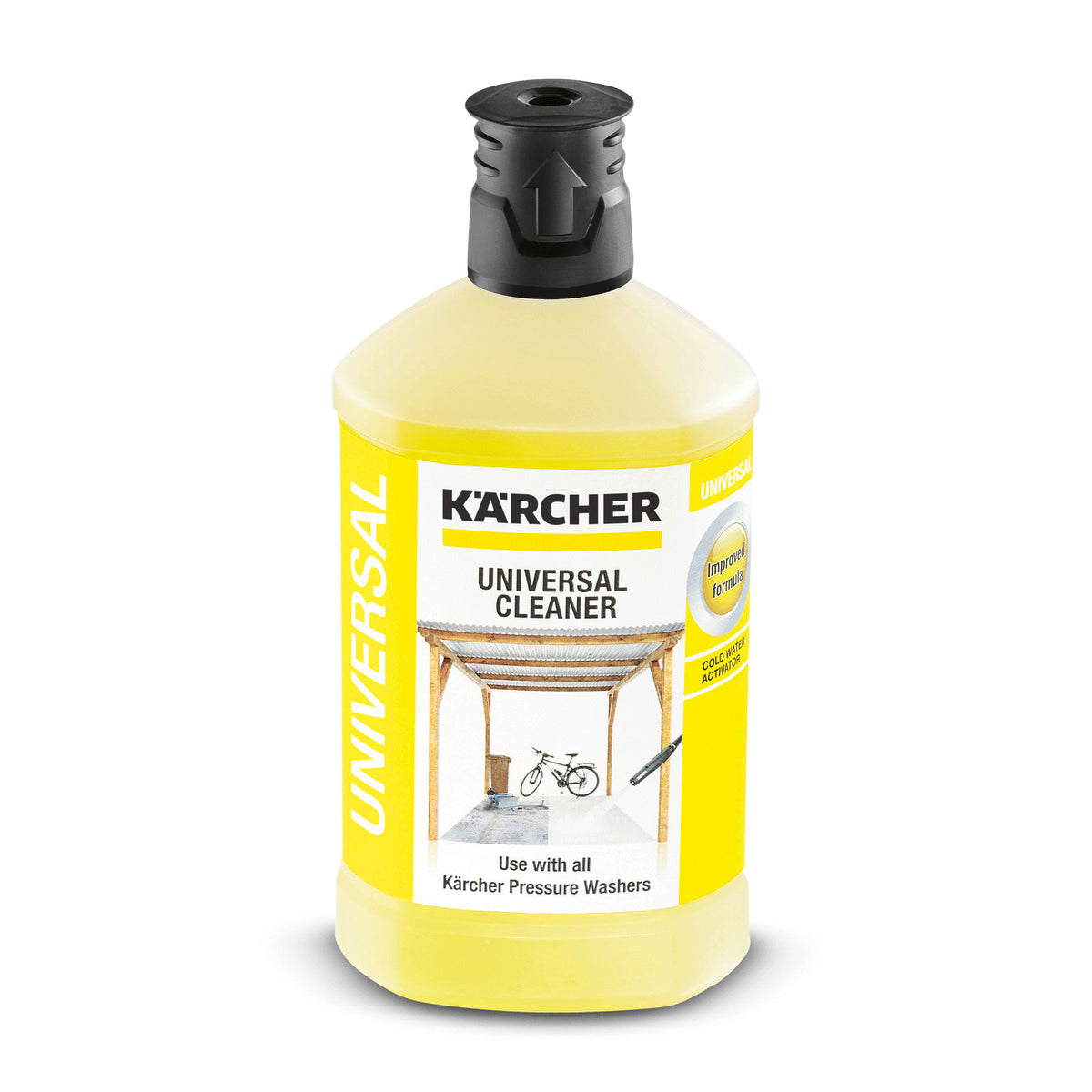 Kärcher Universal Cleaner 1L, pH-neutral, ready-to-use, multi-surface detergent for pressure washers, available at Kean’s