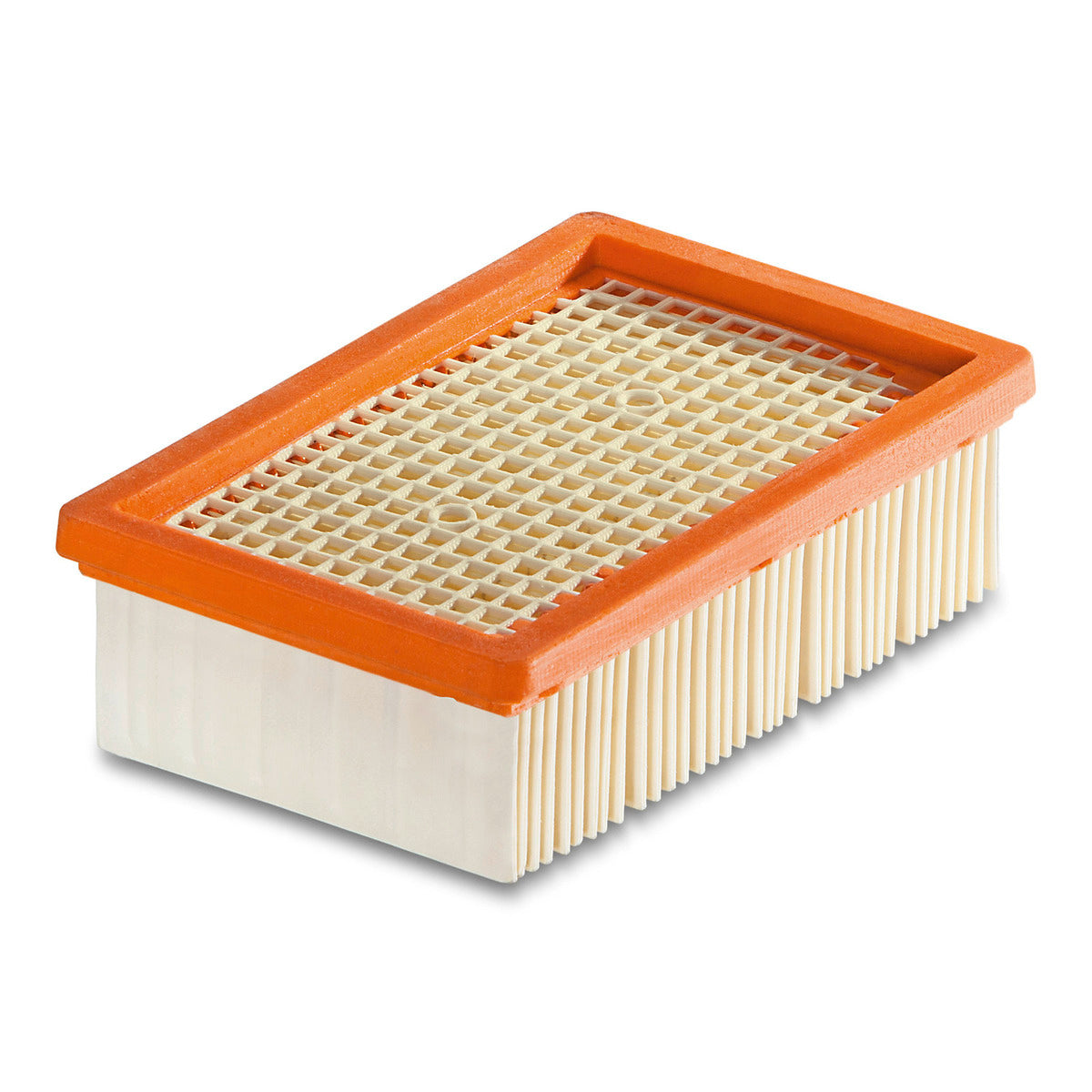 Flat pleated filter for Kärcher WD4 vacuum, wet and dry use, easy replacement, available at Keans Claremorris.