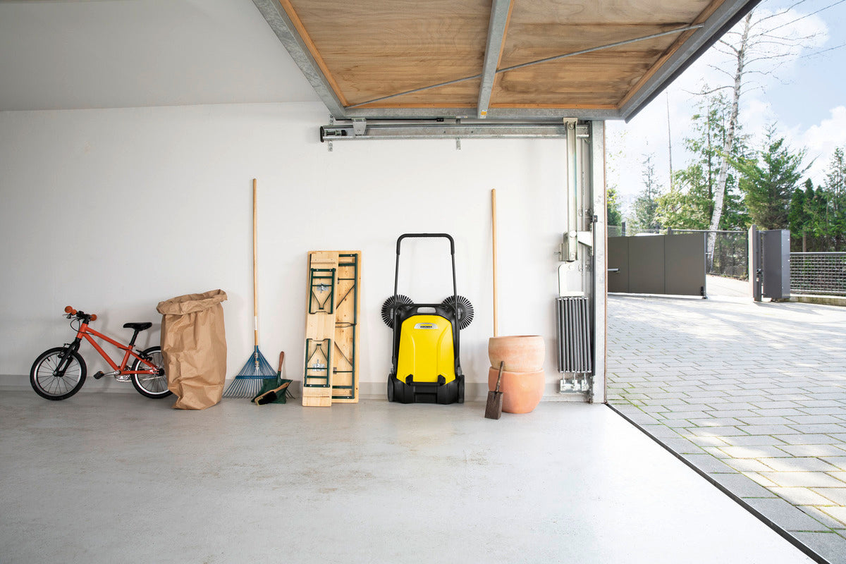 Kärcher Push Sweeper S4 Twin for efficient outdoor cleaning, available at Keans Claremorris store.
