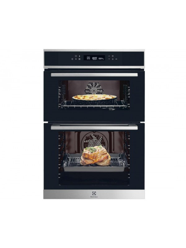 Electrolux Double Oven KDFCC00X sleek stainless steel design, dual cooking zones, available at Keans Claremorris.
