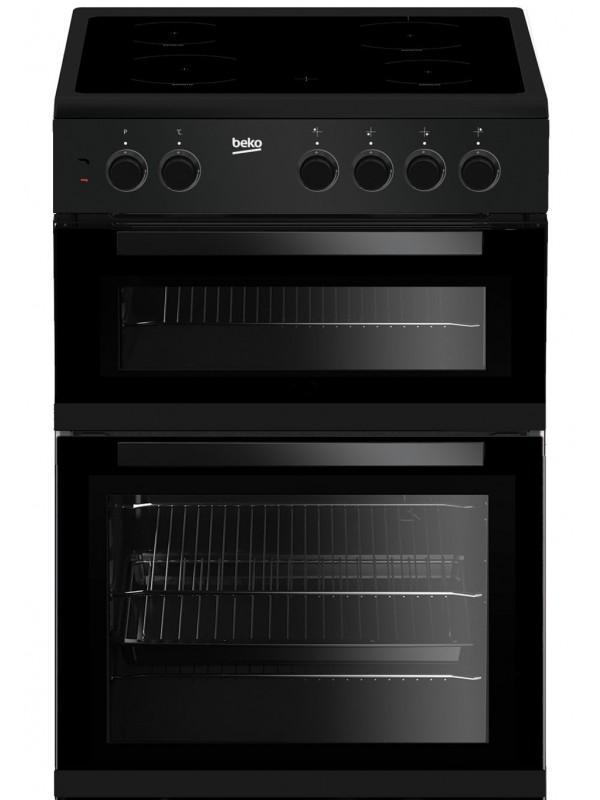 Beko 60cm freestanding electric cooker with 4-zone ceramic hob, double oven, easy clean enamel, energy rating A – Keans