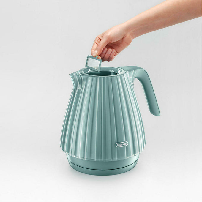 Delonghi Ballerina Green Jug Kettle KBD3001.GR with sleek design, 1.7L capacity - available at Keans Claremorris
