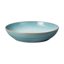 Denby Azure Haze Pasta Bowl with blue glaze, durable stoneware, perfect for serving pasta – available at Keans Claremorris.