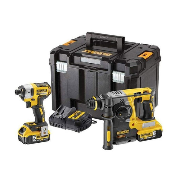 Dewalt 18V XR SDS Hammer & Impact Driver Twin Pack with batteries, charger, and toolbox – Keans Claremorris