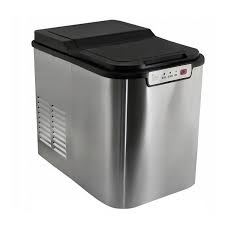 Ice Cube Maker 2.2L by Keans Claremorris, produces 12kg ice/day, 9 cubes per cycle, quick 9-13 min batch, ABS plastic.