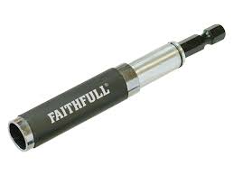 Faithfull Magnetic Bit Holder Finder & Guide 76-115mm, magnetic screw retention, sliding sleeve, extendable, at Kean’s