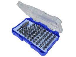 Faithfull 61-piece screwdriver bit set with magnetic holder, Chrome Vanadium steel, in sturdy case – available at Kean’s