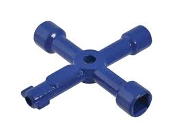 Faithfull 4-Way Utility Meter Key, chrome vanadium steel, square/triangular/two-way keys, durable tool from Kean’s