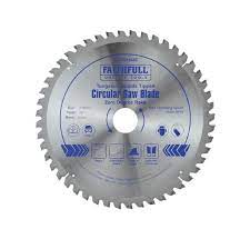 Faithfull TCT Circular Saw Blade 210mm, 32 TCT teeth, laser-cut slots for fine finish cutting – available at Kean’s