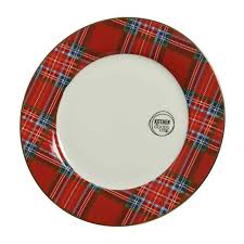 Red Check Breakfast Plate 19cm