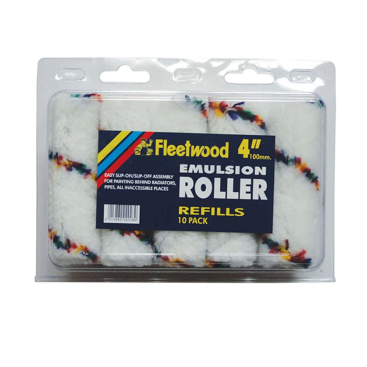 Fleetwood 4" Emulsion Sleeves 10 Pack, woven fabric, easy to clean, durable, holds more paint – Keans Claremorris