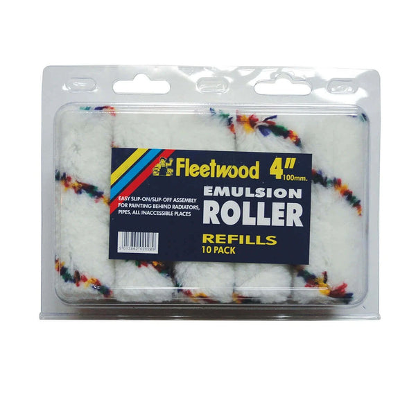 Fleetwood 4" Emulsion Sleeves 10 Pack, woven fabric, easy to clean, durable, holds more paint – Keans Claremorris