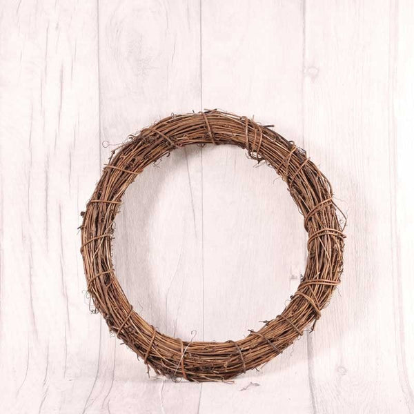 Round Natural Vine Wreath 25cm, rustic decorative home accent, Keans Claremorris