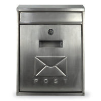Manor Contemporary Stainless Steel Post Box with A4 letterflap, front lock, and easy access door – Keans Claremorris.