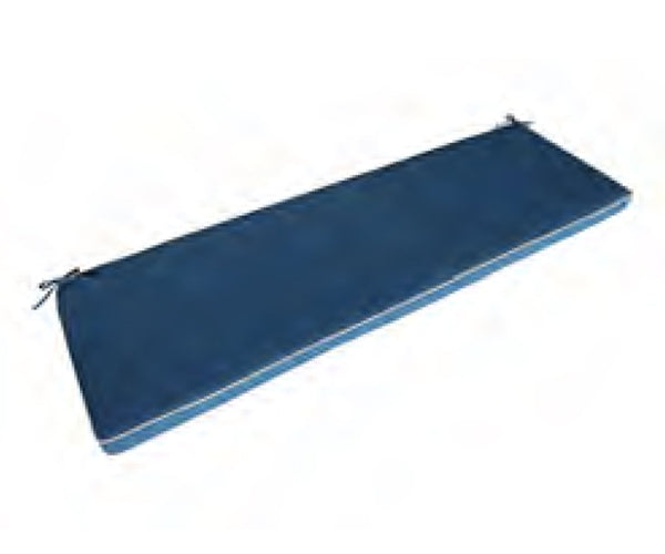 Blue 2 Seater Outdoor Bench Cushion, Polyester, Weather-Resistant - Keans Claremorris