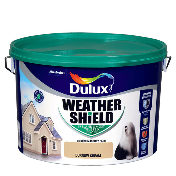 Dulux Weathershield Masonry Paint 10 Litre - Cream | 5084632