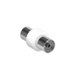 Antenna Adapter 9,5 mm female to coaxial socket 9,5 mm female, nickel plated