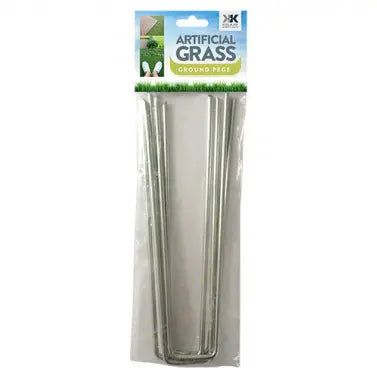 Kelkay Artificial Grass Ground Pegs 5 pack, U-shaped pins for securing artificial grass, easy to fit, Keans Claremorris.