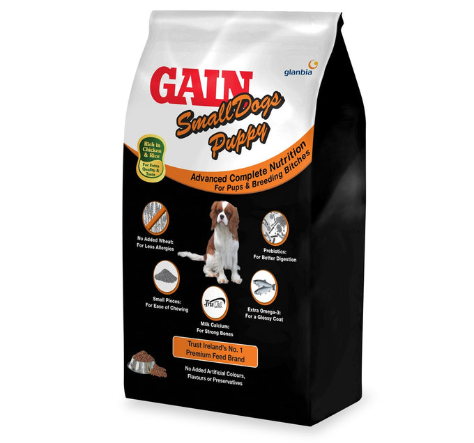Gain Elite Small Dog Food Puppy 2kg bag with high protein, vitamins, minerals, antioxidants – Keans Claremorris.