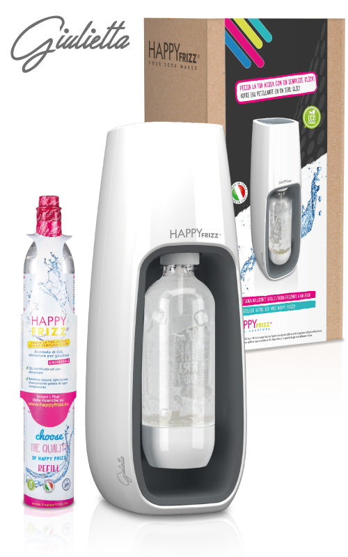 Giulietta Soda Maker in sleek design for homemade sparkling drinks - available at Keans Claremorris.