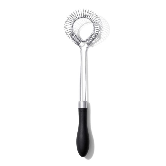 Oxo Good Grips Sauce & Gravy Whisk with angled head, stainless steel wires, non-slip handle, dishwasher safe from Keans