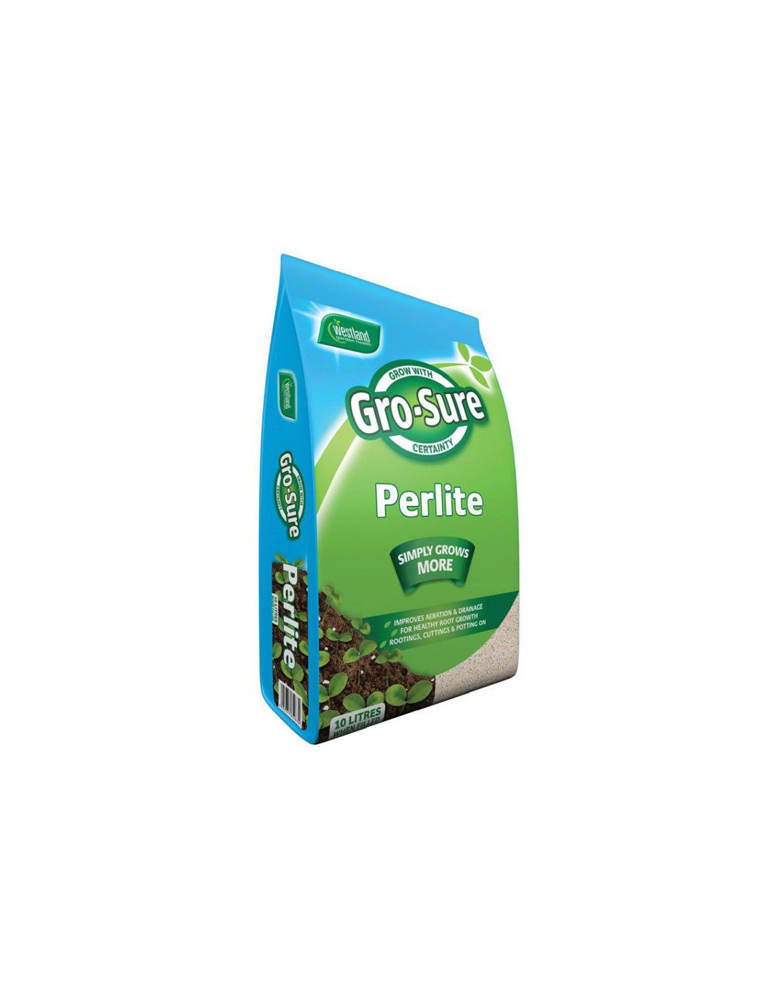 Gro-Sure Perlite 10L for improved aeration, drainage, and healthy root growth – lightweight volcanic granules | Keans