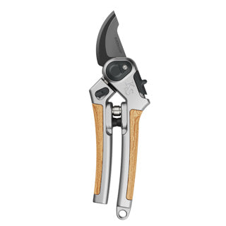 Kent & Stowe EverSharp Bypass Secateurs with aerospace-coated blades, ash wood handles, 25mm cutting diameter – Keans