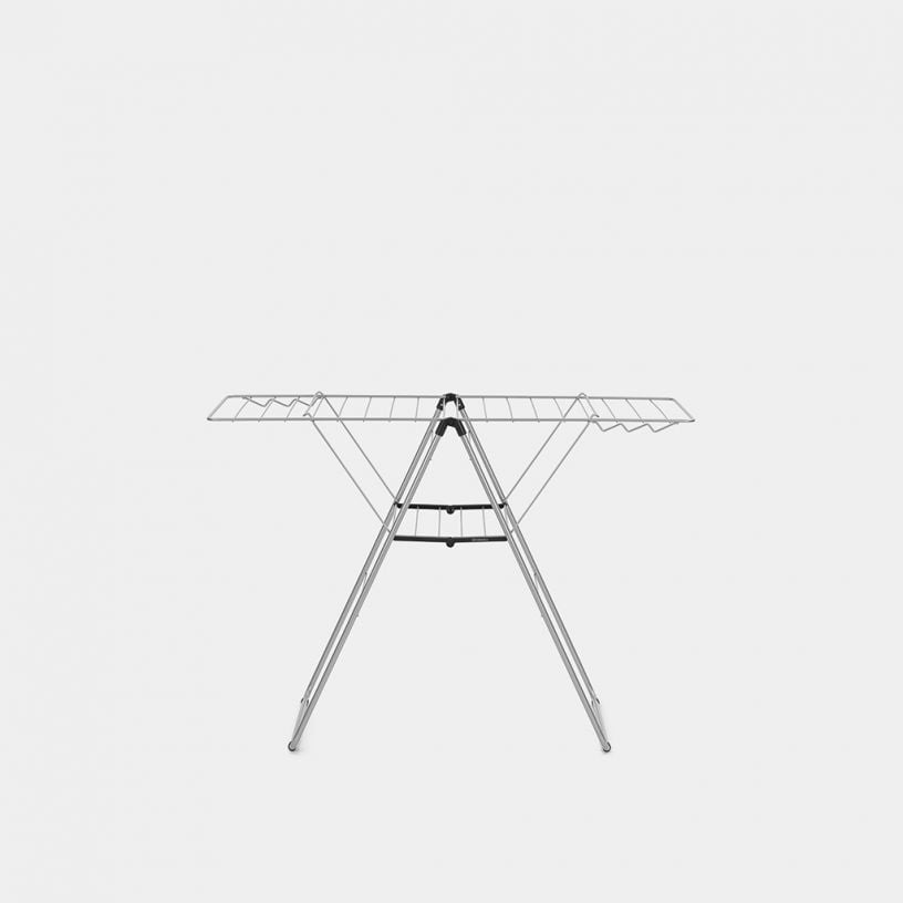 Brabantia HangOn Drying Rack 20m metallic grey, foldable, space-saving airer with 6 hanger hooks – Keans Claremorris