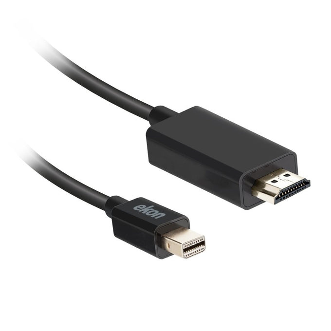 Black 1.8m HDMI to mini DisplayPort cable with Ethernet and anti-kink protection – Keans Claremorris