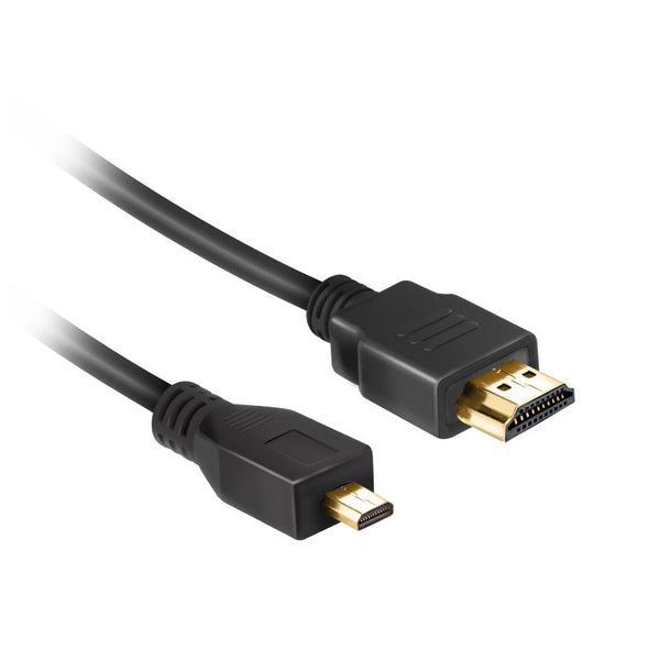 HDMI 1.4 high-speed cable 1.8m, male to micro HDMI, supports 4K 30fps, Ethernet, nickel-plated connectors - Keans Claremorris