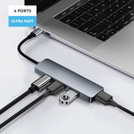 Load image into Gallery viewer, Aluminum Hub 3 usb 2.0 in 1 usB 3.0
