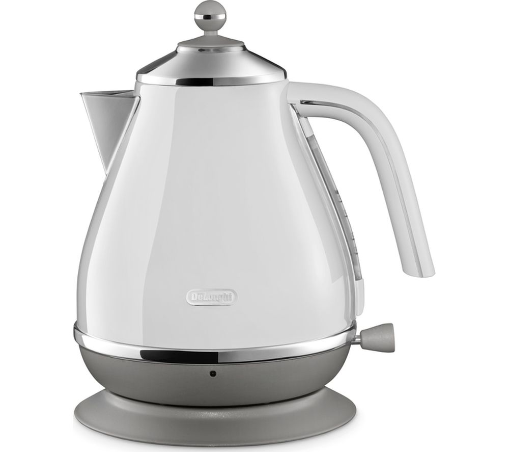 Delonghi Icona Capitals White Kettle 1.7L, 3kW electric kettle – available at Keans Claremorris store.
