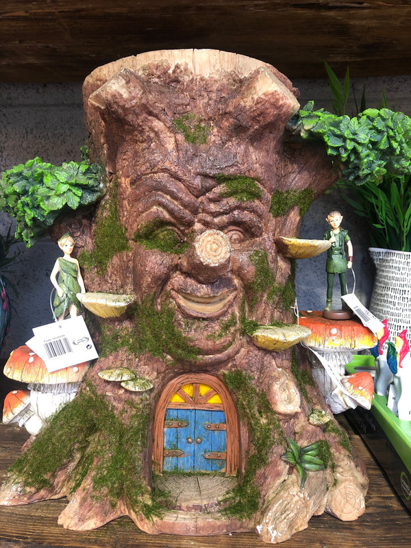 Secret Garden Stump House fairy playset, detailed miniature elf home, elves sold separately - Keans Claremorris
