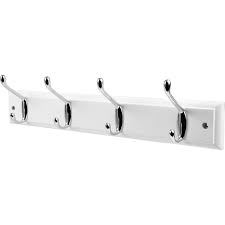 White Prof Board with 4 Chrome Vic Hooks for organization - Keans Claremorris
