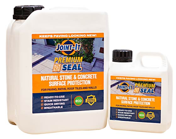 Joint-It Premium Seal natural stone and concrete cleaner, stain resistant, quick drying, eco-friendly – available at Keans