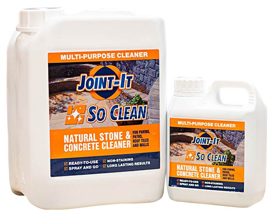 Joint-It So Clean multi-purpose cleaner for natural stone, concrete, paths, roof tiles, non-staining, 1L & 5L - Keans