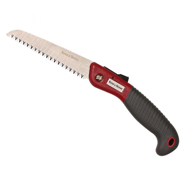 Kent & Stowe Turbo Folding Saw with 140mm carbon steel blade, foldable handle, rubber grip – Keans Claremorris garden tool