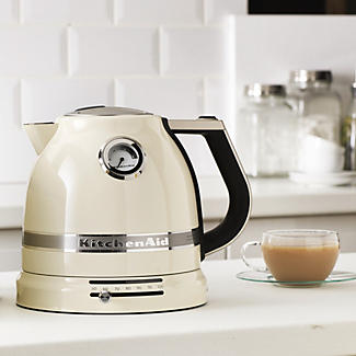 KitchenAid Artisan 1.5L Almond Electric Kettle with Stainless Steel Base - Available at Keans Claremorris