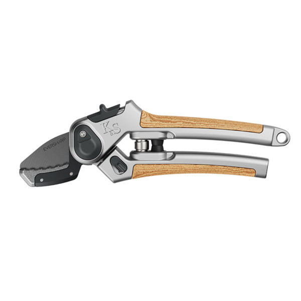 Kent & Stowe EverSharp Anvil Secateurs with aerospace blade, ergonomic design for tough wood pruning – available at Keans