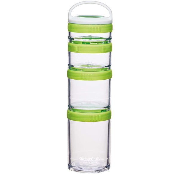 KitchenCraft Healthy Eating BPA-Free Stackable Lunch Box Snack Pots