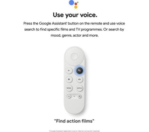 Google Chromecast with Google TV 4K HDR Streaming Media Player Google  Assistant Voice Control in Sky at