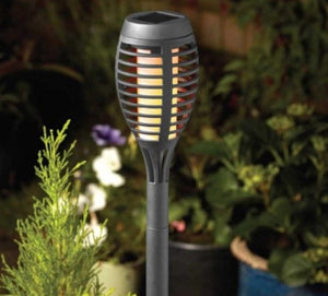 Party Flaming Torch - Garden Solar Stake Light Slate 47cm