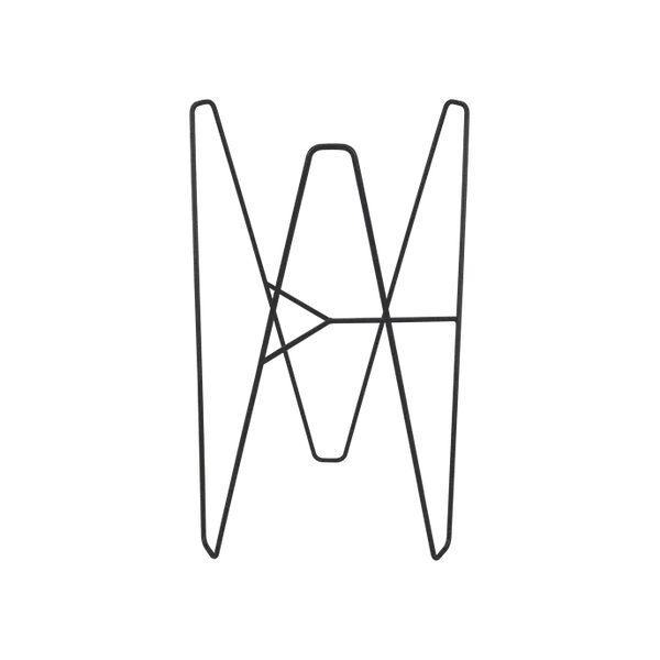 Loft Urban Frame 30cm black plant rack, recycled plastic, weather-resistant, holds 10kg, perfect for balcony gardens – Keans