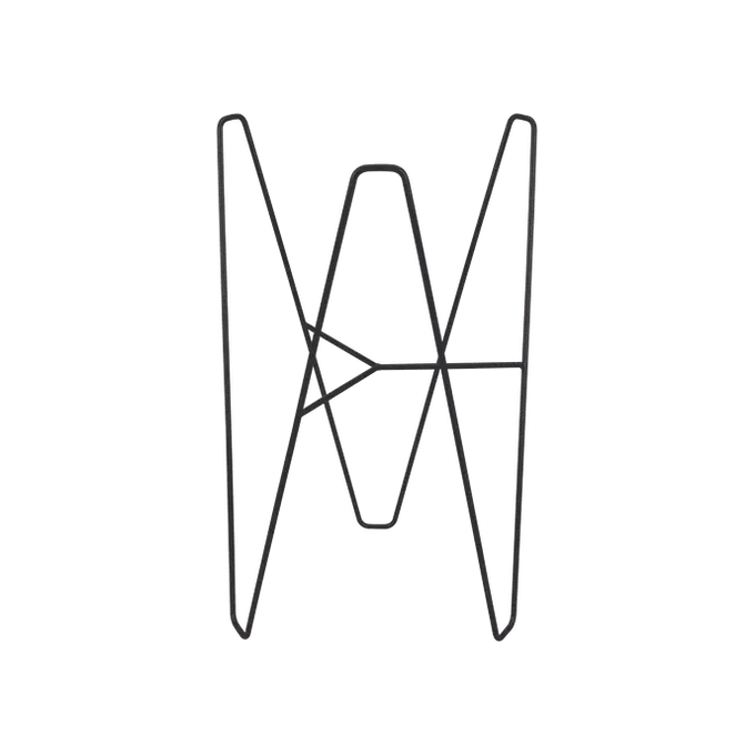 Loft Urban Frame 30cm black plant rack, recycled plastic, weather-resistant, holds 10kg, perfect for balcony gardens – Keans