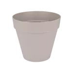 Loft Urban Round Wheels 40cm warm grey plant pot with water reservoir, recycled plastic, easy to move - Keans Claremorris