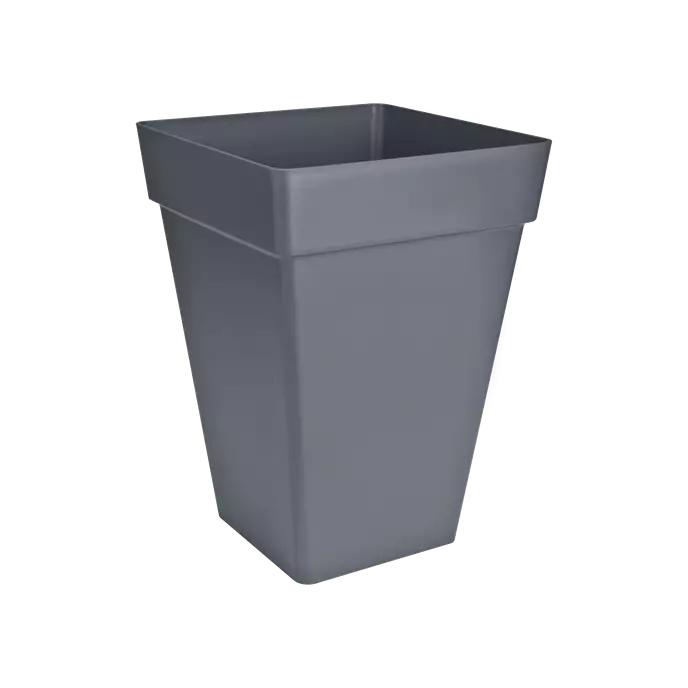 Loft Urban Square High 37cm Anthracite planter with water reservoir, recycled plastic, 100% recyclable – Keans Claremorris